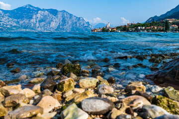 Lake Garda and the historic center of Malcesine.