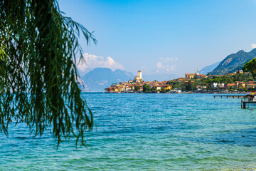 Lake Garda and the historic center of Malcesine.