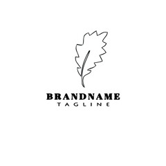 simple leaf logo cartoon icon design template black isolated vector illustration