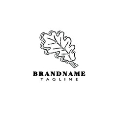 Fototapeta premium leaf logo cartoon icon template black isolated vector illustration