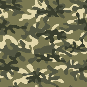 Seamless camouflage, hunting print for clothing.