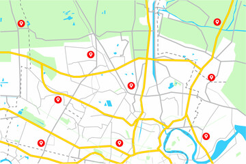 city map for any kind of digital info graphics and print publication.