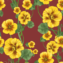 Beautiful seamless pattern with floral background 