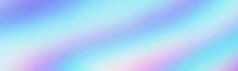 Abstract pastel holographic blurred grainy gradient banner background texture. Colorful digital grain soft noise effect pattern. Lo-fi multicolor vintage retro design.