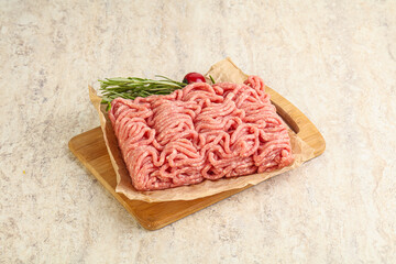 Raw beef minced meat for cooking