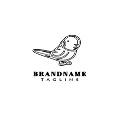 Fototapeta premium bird logo flat icon design template black isolated vector illustration