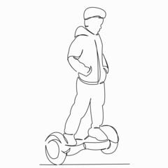 boy on a hoverboard