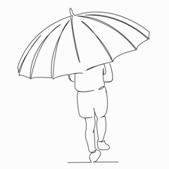 child by umbrella