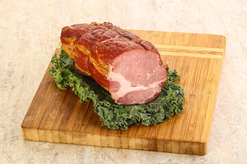 Delicous pork cured meat isolated