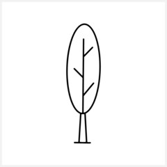 Doodle tree clip art isolated. Sketch icon. Vector stock illustration. EPS 10