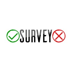 Survey simple icon isolated on white background