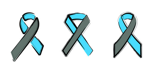 World diabetes type 1 day, diabetic ribbons. Vector banner. Diabetic blue circle ring ribbons. Glucose blood test or drup for disease with a finger pricked. Hope ribbon. Human healthy diet. november.