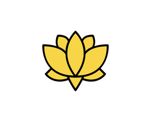Lotus premium line icon. Simple high quality pictogram. Modern outline style icons. Stroke vector illustration on a white background. 
