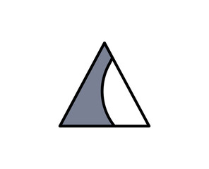 Mountain premium line icon. Simple high quality pictogram. Modern outline style icons. Stroke vector illustration on a white background. 