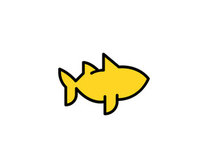 Fish premium line icon. Simple high quality pictogram. Modern outline style icons. Stroke vector illustration on a white background. 