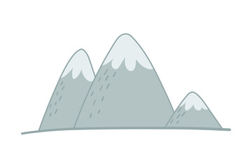 Mountain outdoor nature landscape design cartoon vector illustration