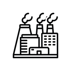 Black line icon for emissions 