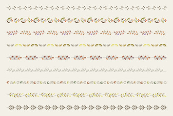 秋の葉 デザイン 装飾ライン / vector eps