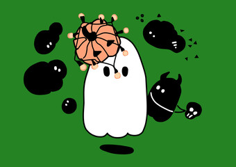 ハロウィン　デザイン　pop