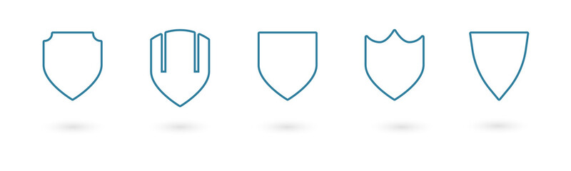 Set of Shield icons collection.