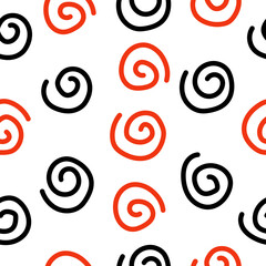 Seamless pattern with spirals and swirls. Abstract pattern. Can be used for wallpaper, pattern fills, web page background, surface textures