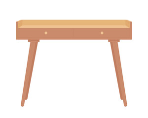 Writing desk isolated on white background. Icon or individual design element. Vector illustration in flat style.