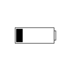 Linear icon low battery on a white background. 