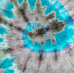 Indigo Tie Dye Spiral Background. Die Peace