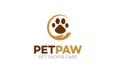 Illustration vector graphic of paw clinic and care business logo design template