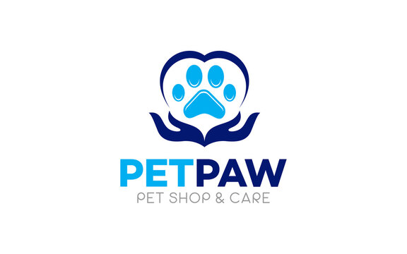 Illustration vector graphic of paw clinic and care business logo design template