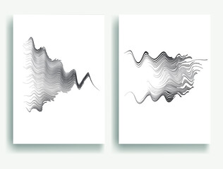 Contemporary composition .Modern minimal posters .Linear  design . Speed lines .Trendy background . Vector illustration
