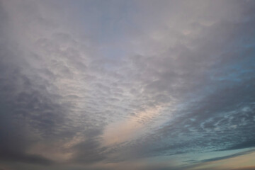 Fototapeta premium Beautiful pastel color cloudy sky. Natural background. Light blue tones