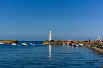 Fototapeta na wymiar View of the lighthouse of Donaghadee, Northern Ireland,United Kingdom 