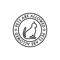 Pets are allowed black glyph icon isolated on white background