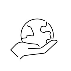 global warning icon vector eps10. Earth warming