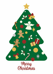 クリスマスツリーのイラスト素材 ベクター 