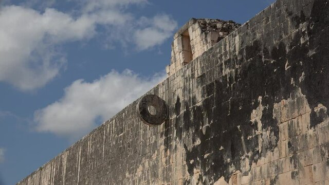 Great Ballcourt Stone Ring. Chichen Itza. Yucatan, Mexico 