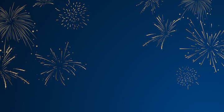 firework and christmas themed Celebration party 2022 Happy New Year background design.