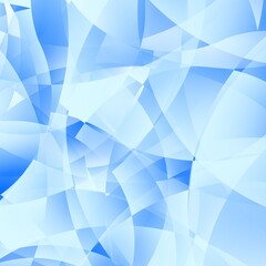 Abstract background of curved lines in light blue colors.  Creative graphic template. Bokeh effect. kaleidoscope gradient texture. Illustration