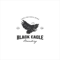 Eagle Hawk Bird Logo Design Vector Image