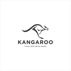 Kangaroo Logo Design Vector Image