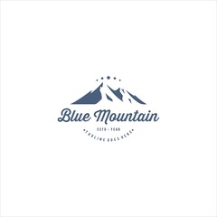 Mountain Peak Hills Logo Design Vector Image