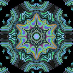 Cyber energy pattern with mint green meditation party technology mesmerising kaleidoscope psychedelic abstract background trippy