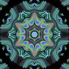 Cyber energy pattern with mint green meditation party technology mesmerising kaleidoscope psychedelic abstract background trippy