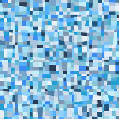 Cut squares. Chaotic coloring. Blue cold shades. Winter camouflage.