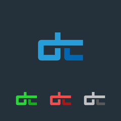 Fototapeta premium letter dc in abstract modern style