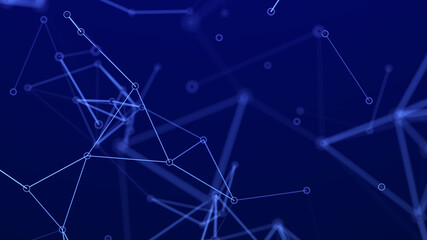 Abstract digital connection dots. Technology background. Network connection structure. 3d rendering. widescreen