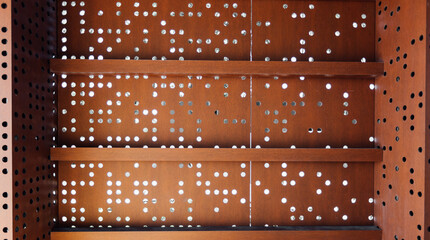 Abstract rust background surface design with holes