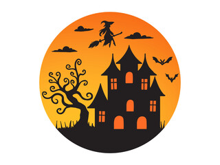 Halloween Silhouette Sublimation. Halloween illustration. Halloween sublimation illustration