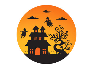 Halloween Silhouette Sublimation. Halloween illustration. Halloween sublimation illustration